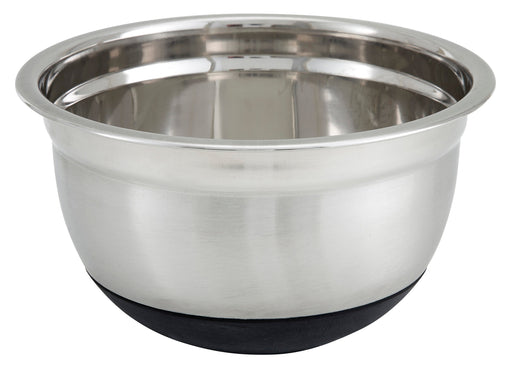 8qt Mixing Bowl, Silicone Base, S/S (6 Each)-cityfoodequipment.com