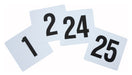 Table Numbers, 1-25, 4" x 3-3/4", Plastic (12 Set)-cityfoodequipment.com