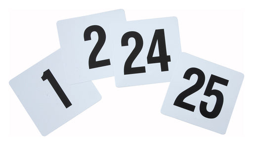 Table Numbers, 1-25, 4" x 3-3/4", Plastic (12 Set)-cityfoodequipment.com