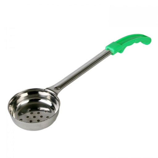 Thunder Group SLLD104PA 4 oz Perforated Portion Spoon w/ Stainless Bowl, Green - 12, (each)-cityfoodequipment.com