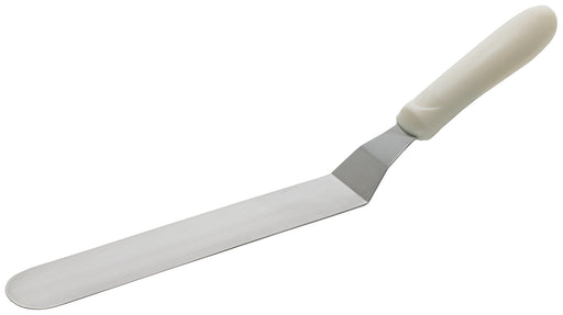 Spatula w/Offset, White PP Hdl, 8-1/2" x 1-1/2" Blade (12 Each)-cityfoodequipment.com