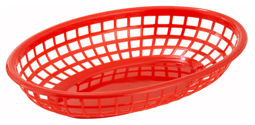 Fast Food Baskets, Oval, 9-1/2" x 5" x 2", Red (3 Dozen)-cityfoodequipment.com