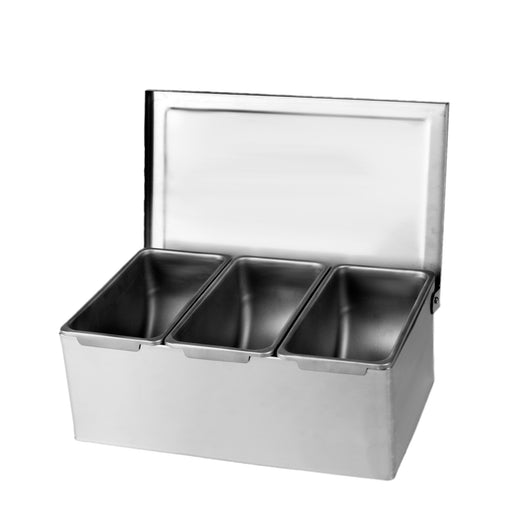 3 S/S COMPARTMENT CONDIMENT LOT OF 1 (Ea)-cityfoodequipment.com