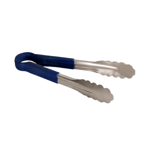 Thunder Group SLTG810B 10"L Stainless Utility Tongs, Blue - 12, (each)-cityfoodequipment.com