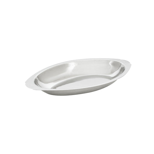 Thunder Group SLGT120 20 oz. Oval, Au Gratin Dish, 18/8 Stainless - 12, (each)-cityfoodequipment.com