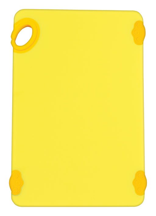 Cutting Board with Hook, 12" x 18" x 1/2", FULL COLOR Yellow (6 Each)-cityfoodequipment.com