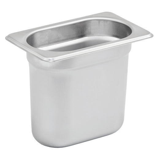 GN Steam Pan, 1/9 Size, 6", 22 Ga S/S (12 Each)-cityfoodequipment.com