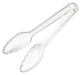 6" PC Serving Tong, Clear, Curve (12 Each)-cityfoodequipment.com