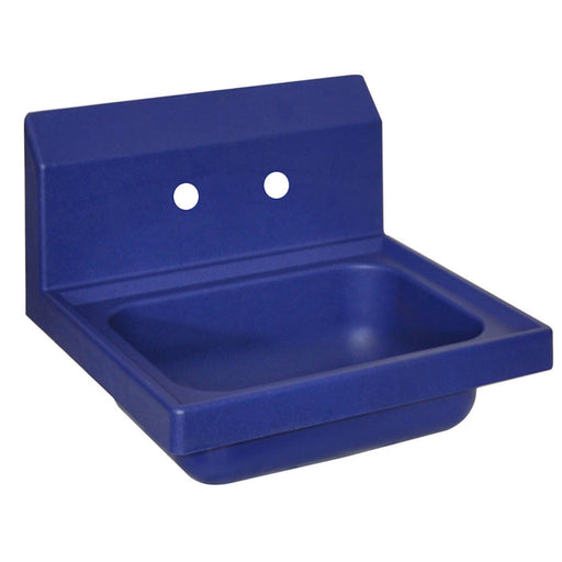 ION™ Blue Antimicrobial Hand Sink, 2 Faucet Holes, 14” x 10” x 5”-cityfoodequipment.com