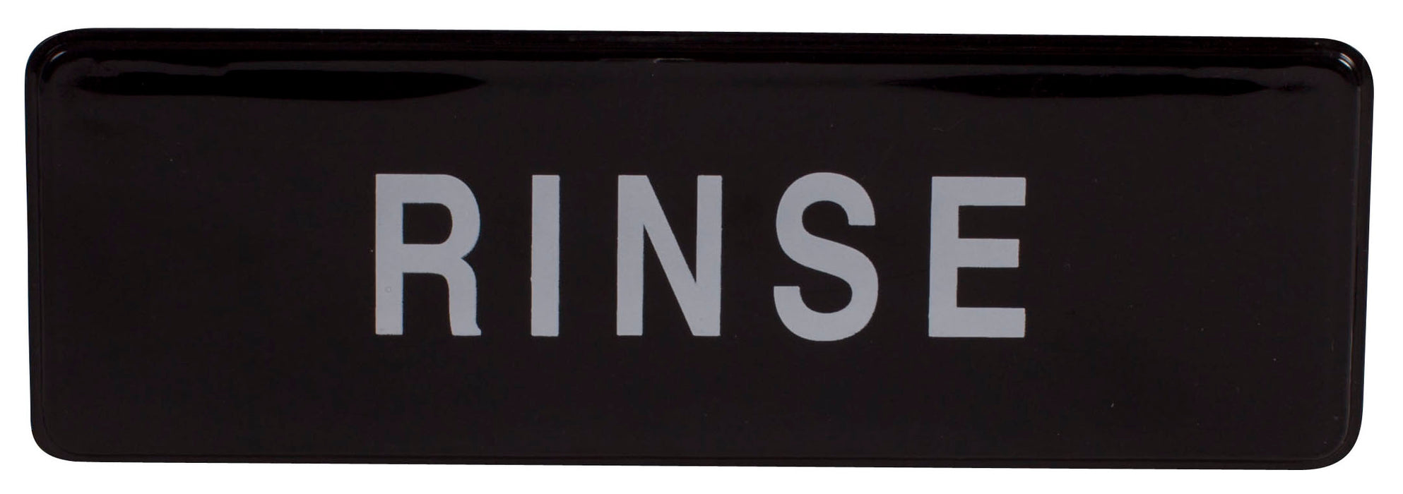 Information Sign, "Rinse", 3" x 9", Black (12 Each)-cityfoodequipment.com