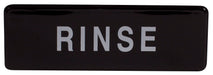 Information Sign, "Rinse", 3" x 9", Black (12 Each)-cityfoodequipment.com