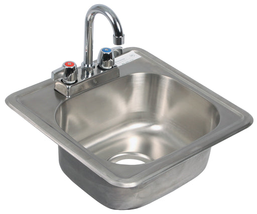 1 Compartment Drop-In Sink 15" x 15" w/ Faucet-cityfoodequipment.com