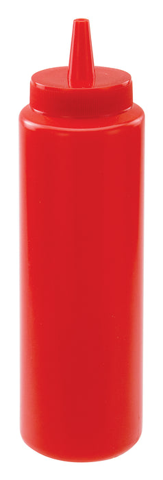 8oz Squeeze Bottles, Red, 6pcs/pk (12 Pack)-cityfoodequipment.com
