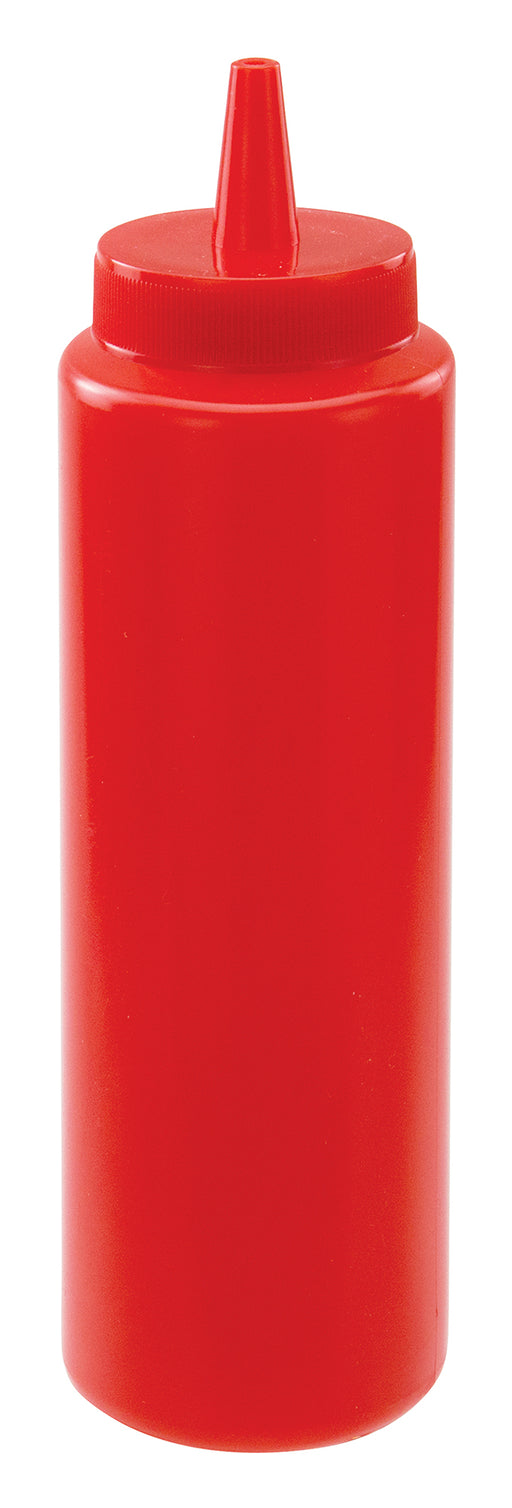 8oz Squeeze Bottles, Red, 6pcs/pk (12 Pack)-cityfoodequipment.com