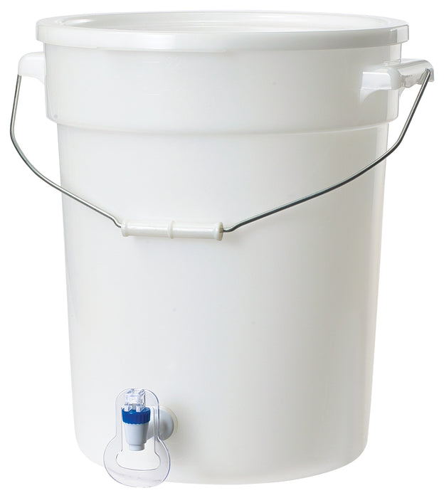 White Beverage Dispenser, Round, 6 Gal, BPA-Free (2 Each)-cityfoodequipment.com