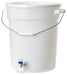 White Beverage Dispenser, Round, 6 Gal, BPA-Free (2 Each)-cityfoodequipment.com