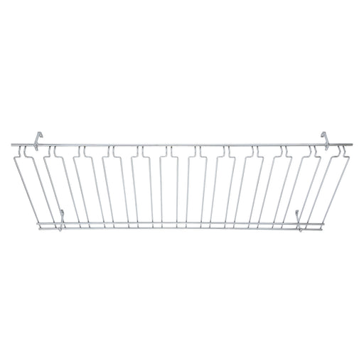 Glass Rack, Overhead, 11 Channels, 18" x 48" x 4", Chrome Plated (2 Each)-cityfoodequipment.com
