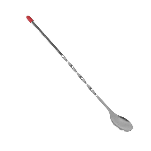 Thunder Group SLKBS011 11" Bar Spoon w/ Red Knob, Stainless - 24, (each)-cityfoodequipment.com