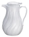 64oz Insulated Beverage Server, Push Button, White Swirl (6 Each)-cityfoodequipment.com