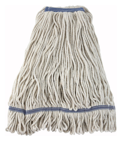 Mop Head, White Yarn, 32oz, 800g, Looped End (20 Each)-cityfoodequipment.com