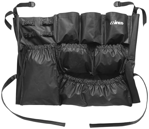 Caddy Bag, 29"Lx20"H, Adjustable Ties, Nylon, for 32 or 44 Gal Container, Black (6 Each)-cityfoodequipment.com