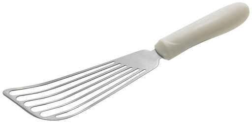 Fish Spatula, White PP Hdl, 6-3/4" x 3-1/4" Blade (12 Each)-cityfoodequipment.com