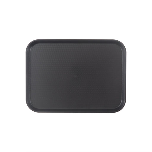 14" X 17 3/4", FAST FOOD TRAY, RECTANGULAR, PLASTIC, BLACK LOT OF 12 (Ea)-cityfoodequipment.com