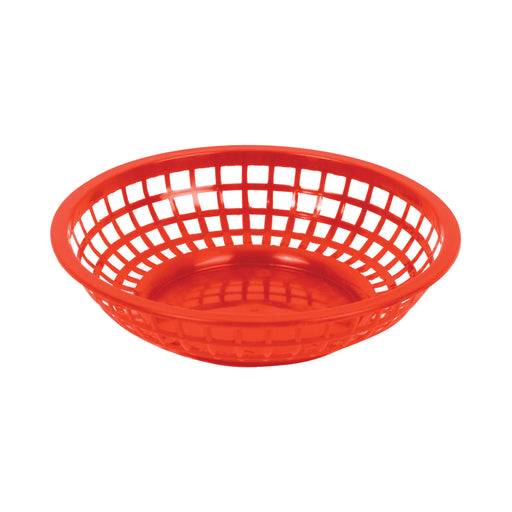 8" ROUND BASKET, RED LOT OF 1 (Dz)-cityfoodequipment.com