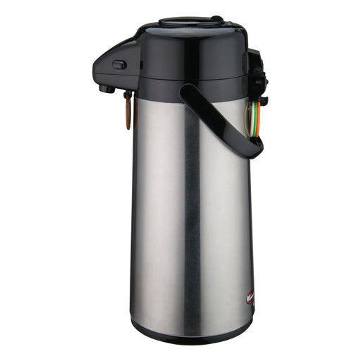 2.2L Glass Lined Airpot w/Push Button Top, S/S Body (6 Each)-cityfoodequipment.com