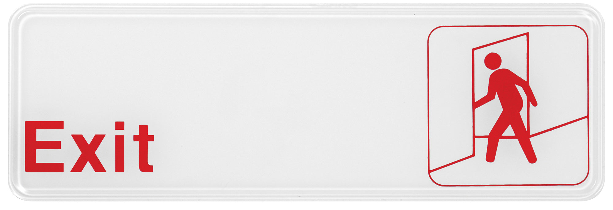 Information Sign, "Exit", 3" x 9", White (12 Each)-cityfoodequipment.com