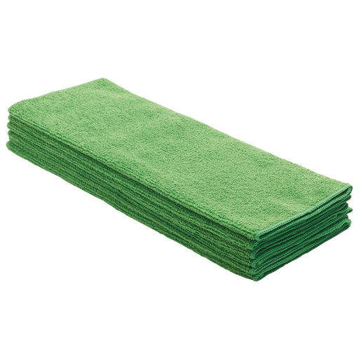 Microfiber Towel, 16" x 16", 6pcs/pk, Green (10 Pack)-cityfoodequipment.com