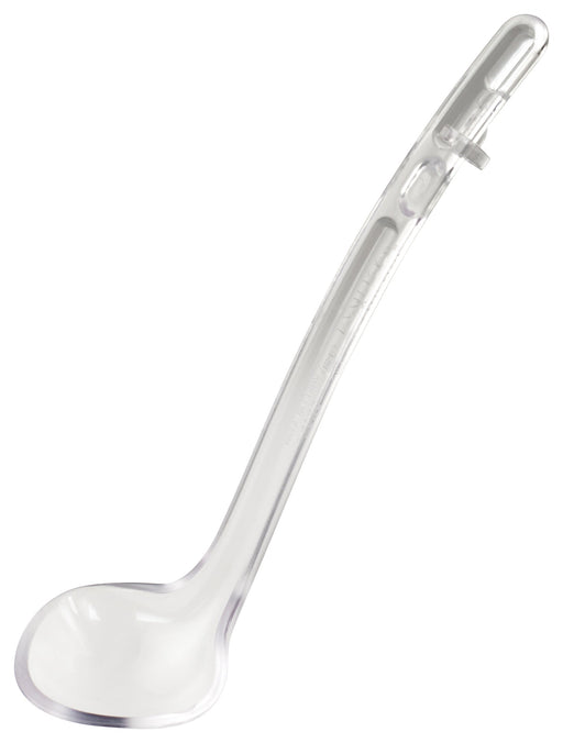 8-1/2" Ladle, 3/4oz, Clear, PC, Curve (12 Each)-cityfoodequipment.com