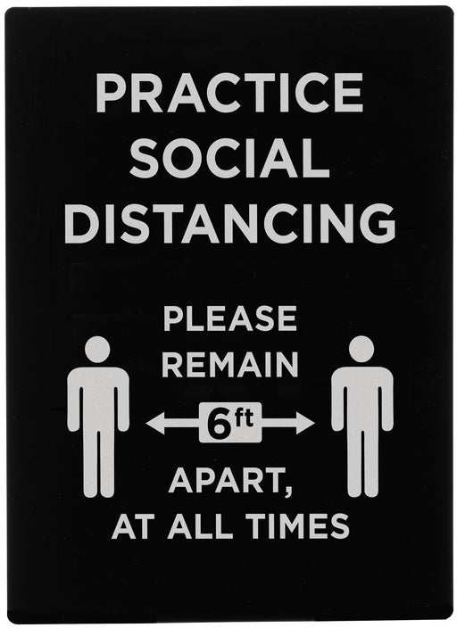 Stanchion Sign,"Practice Social Distancing" (6 Each)-cityfoodequipment.com