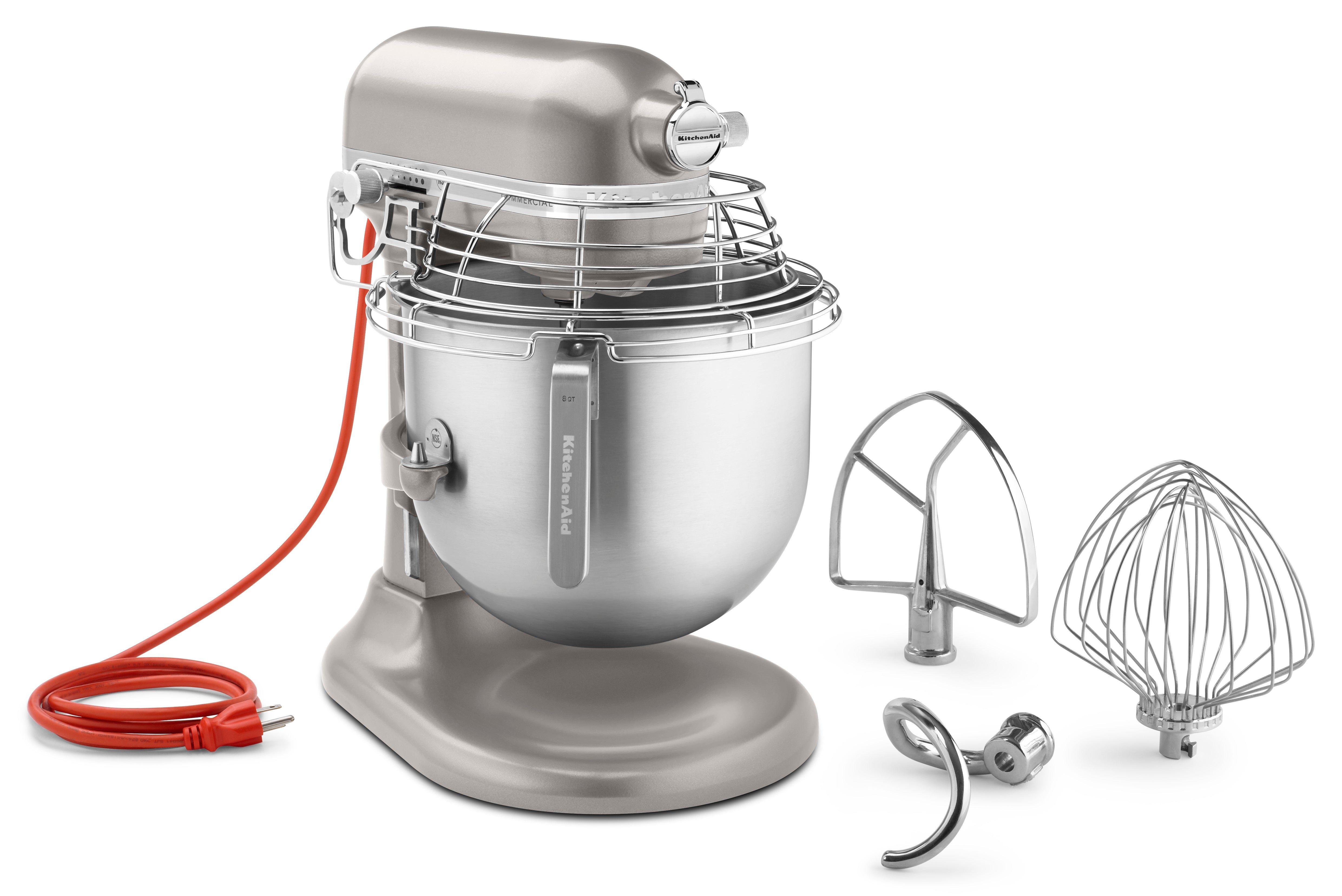  KitchenAid KSMSFTA Sifter + Scale Attachment, 4 Cup, White &  KSMMGA Metal Food Grinder Attachment, Silver: Home & Kitchen
