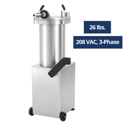 Talsa F14S/26 All Stainless Hydraulic 26 LB Sausage Stuffer - 3 Phase 208 Volt-cityfoodequipment.com