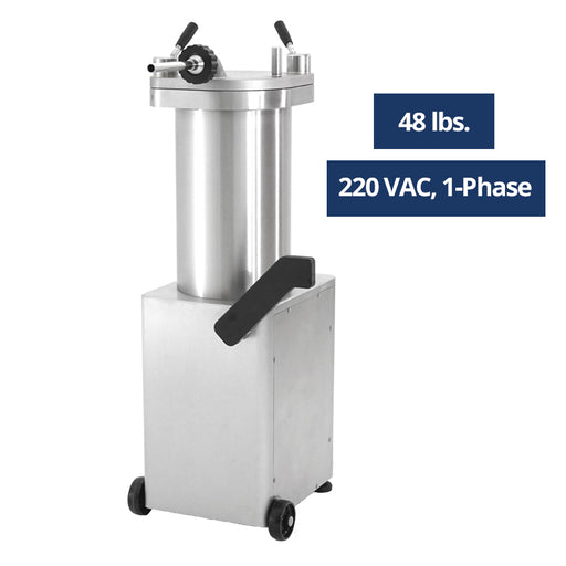 Talsa F25S/48 All Stainless Hydraulic 48 LB Sausage Stuffer - 1 Phase 220 Volt-cityfoodequipment.com