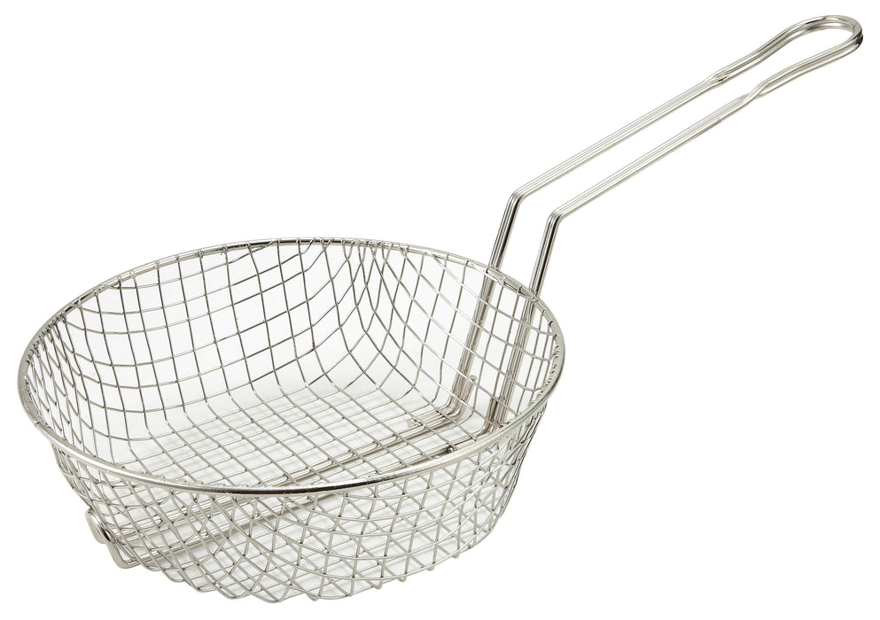 10" Culinary Basket, Course Mesh, Nickel Plated (12 Each)-cityfoodequipment.com