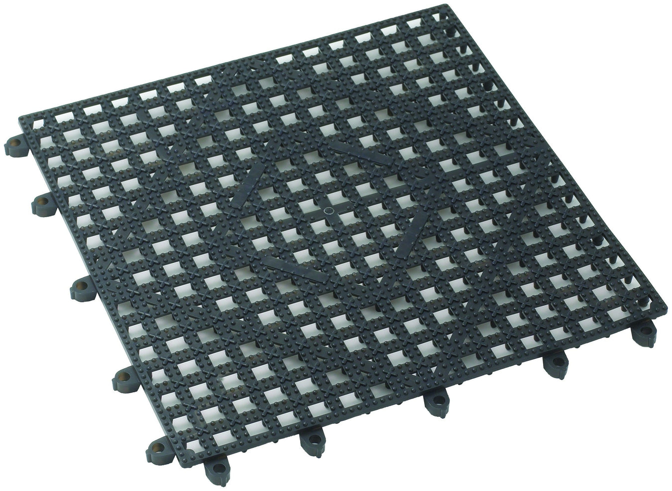 Bar Mat, Interlocking, 12" x 12", Dark Smoke (12 Each)-cityfoodequipment.com