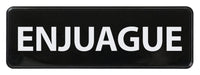 Information Sign, Spanish, "Rinse", 3" x 9", Black (12 Each)-cityfoodequipment.com