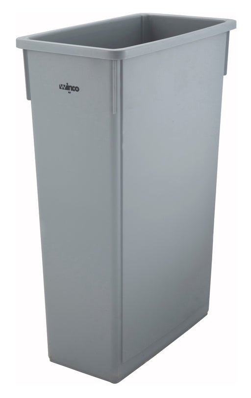 23gal Slender Trash Can, Gray (1 Each)-cityfoodequipment.com