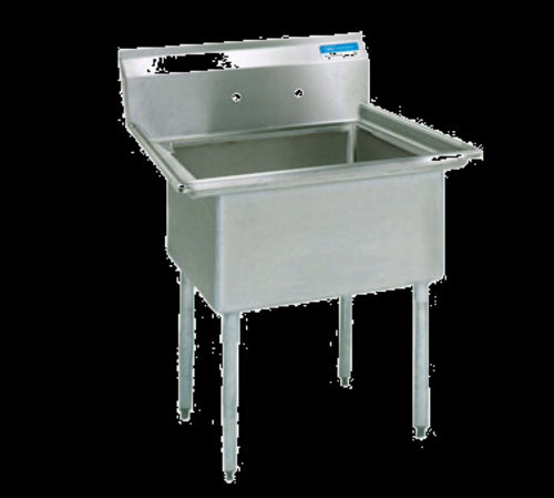 Stainless Steel 1 Compartment Sink w/ 16" x 20" x 12" D Bowl-cityfoodequipment.com