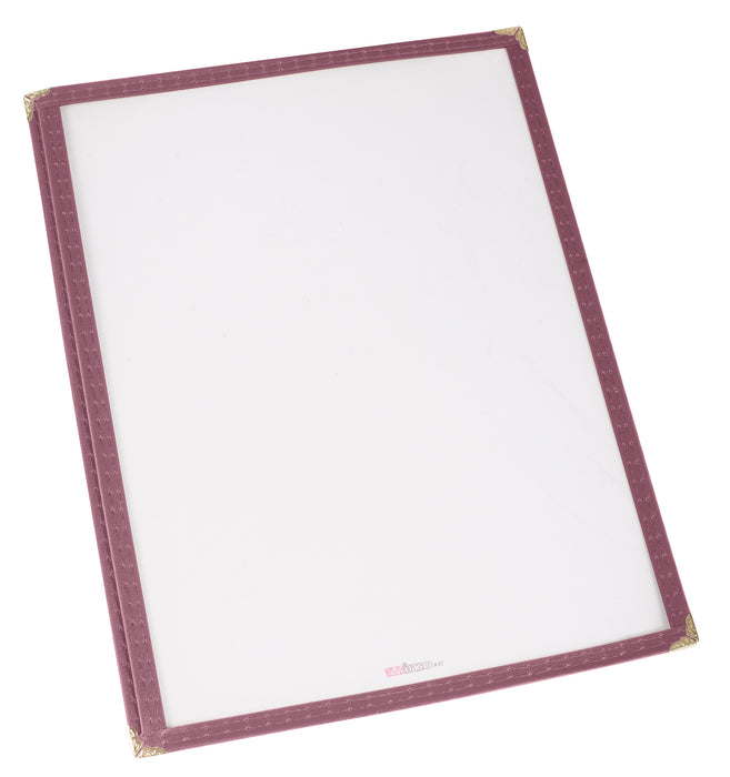 Menu Cover, Single, 9-3/8" x 14-7/8", Burgundy (25 Each)-cityfoodequipment.com