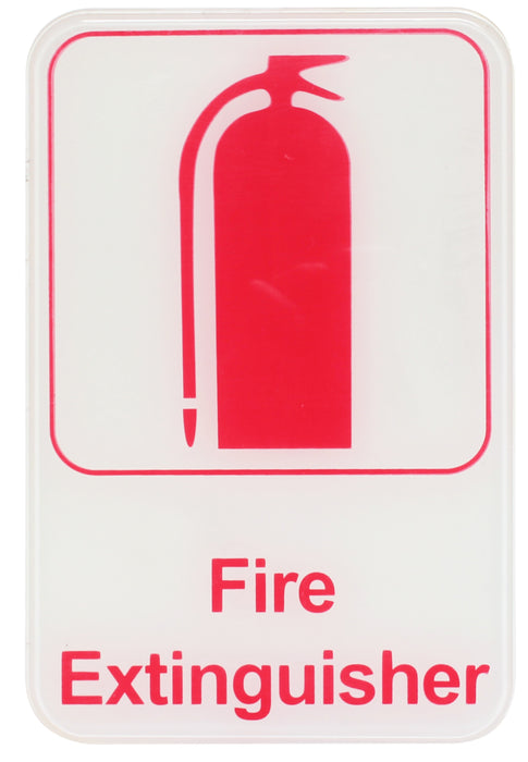 Sign 6" x 9" x 1/8", Fire Extinguisher QTY-12-cityfoodequipment.com