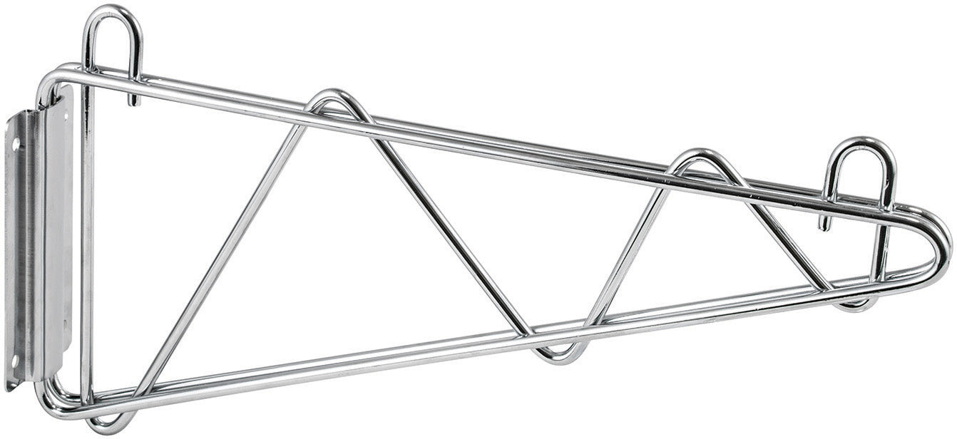 Shelving Wall Mount Brackets, Chrome Plated, 18"W, 1 Pair (2 Pair)-cityfoodequipment.com