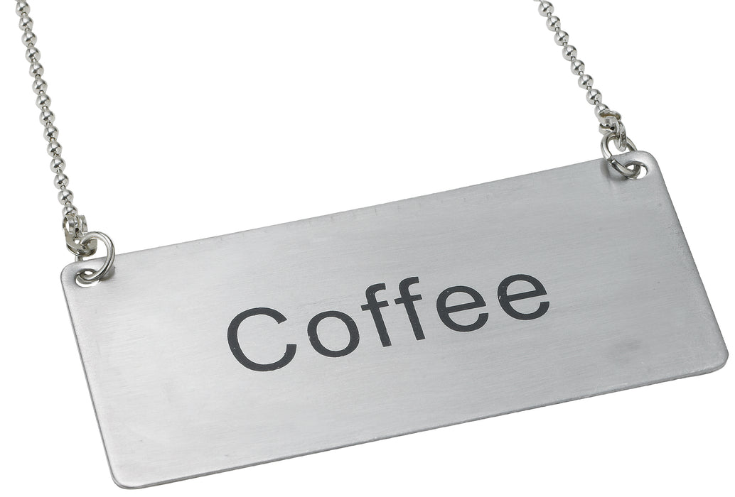 Chain Sign, "Coffee", S/S (12 Each)-cityfoodequipment.com