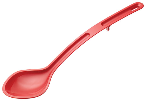 13" Serving Spoon, Red, PC, Curve (12 Each)-cityfoodequipment.com