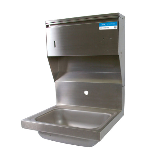 S/S Hand Sink w/ Towel & Soap Dispenser, 1 Hole-cityfoodequipment.com