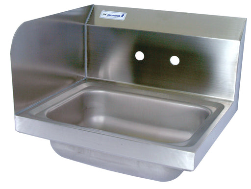 S/S Hand Sink w/ Left Side Splash 1-7/8" DR 2 Holes-cityfoodequipment.com