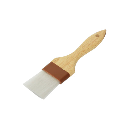 Thunder Group WDPB003N 2" Flat Pastry Brush - Nylon Bristles, Brown Plastic Ferrule, Wood Handle - 12, (each)-cityfoodequipment.com