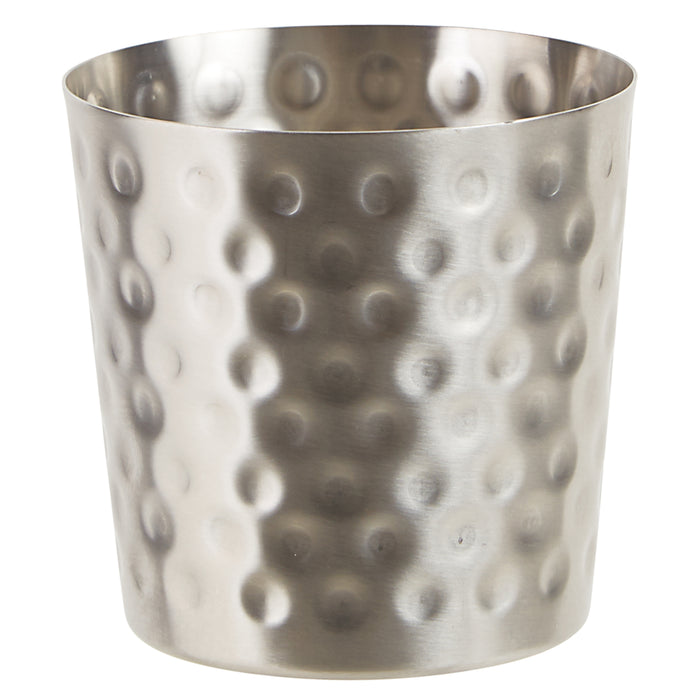 Stainless Steel Fry Cup, Satin Finish, Hammered, 3.25" Dia. X 3.5" H (12 Each)-cityfoodequipment.com